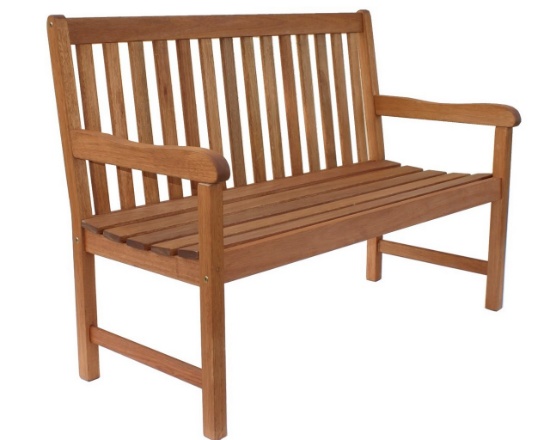 OUTDOOR SOLID WOOD 2-SEATER BENCH 48"