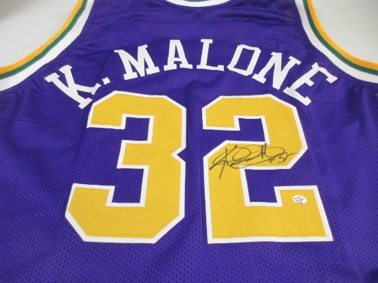 Karl Malone of the LA Lakers signed autographed basketball jersey PAAS COA 440