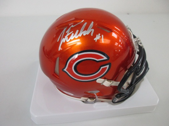Justin Fields of the Chicago Bears signed autographed FLASH mini football helmet PAAS COA 314