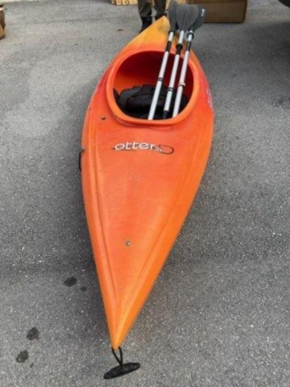 Otter Kayak With Two Paddles