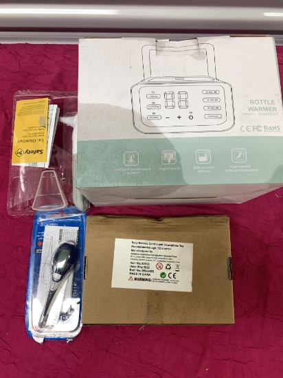 4- New Items 1- Bottle Warmer, 1- Smart Phone Toy, 1- Thermoitor, 1- Ear Otoscope