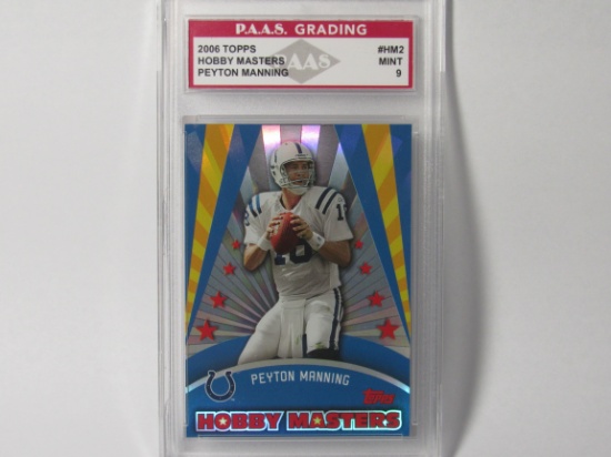 Peyton Manning Colts 2006 Topps Hobby Masters #HM2 graded PAAS Mint 9