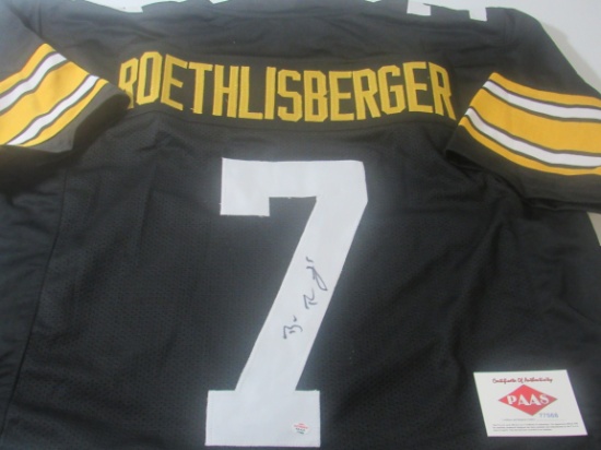 Ben Roethlisberger of the Pittsburgh Steelers signed autographed football jersey PAAS COA 568