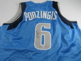 Kristaps Porzingis of the Dallas Mavericks signed autographed basketball jersey PAAS COA 027