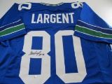 Steve Largent of the Seattle Seahawks signed autographed football jersey PAAS COA 559