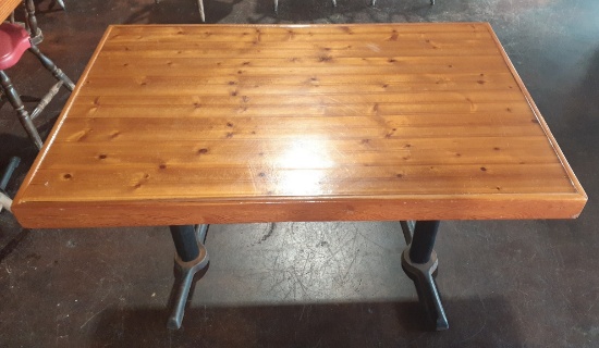 30 x 47 inches Table with metal bases