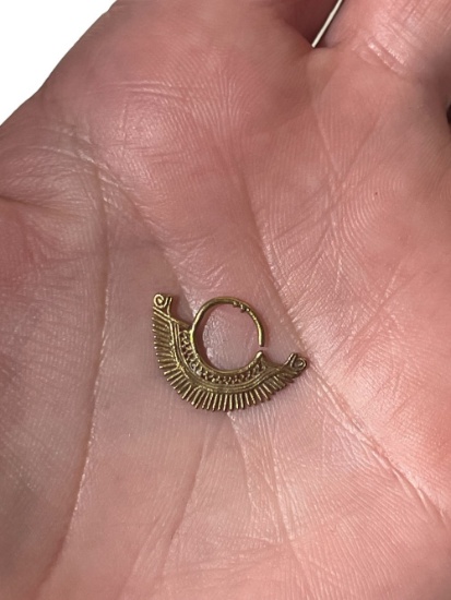 Pre-Columbian Tairona Gold Nose Ring, High Karat