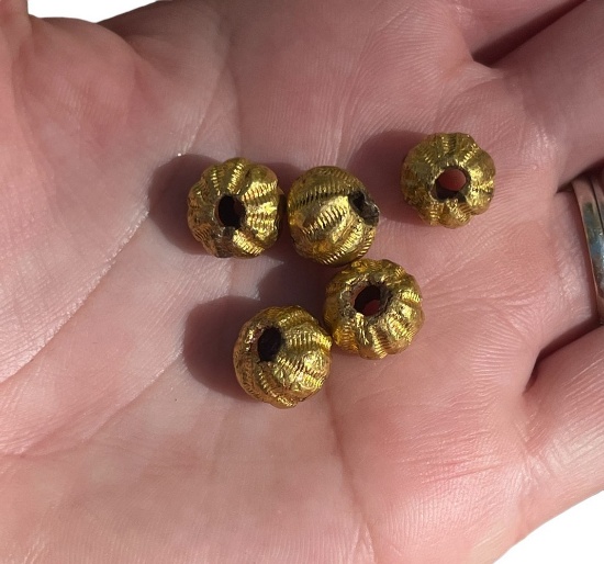 Sap Filled Gold Covered Ancient Greek Beads