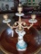 Candelabra in Porcelain and metal  -16 inches