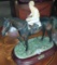Jockey on Horse by Cortese - Capodimonte - numbered on wooden base - 11.5 inches