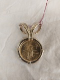 2003 American Eagle 1/4 Gold coin with 14k gold pendant