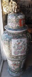 Palace Sized Ginger Jar with Foo Dog Top- 1960s - 62 inches