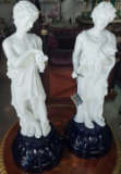 Large Pair of Porcelain Roman Men  by Dresden- 26 in.