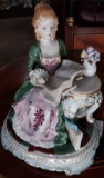 Lady sitting and reading book - 10.5 inches