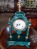 Porcelain Mantle Clock with Key - 18 in.