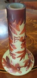 Signed Glass Vase - 8 inches