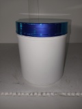 Plastic white Canister with Lids - 55 oz