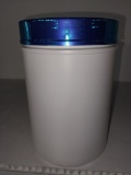 Plastic white Canister with lid - 72 oz