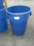 Blue Uline Plastic Trash Cans