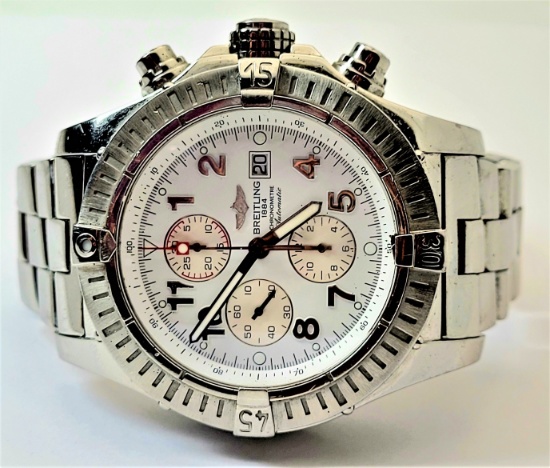 Mens BREITLING Super Avenger Automatic Stainless Steel Watch