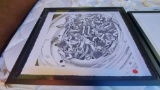32 x 26 Artist Signed Framed Pencil Art