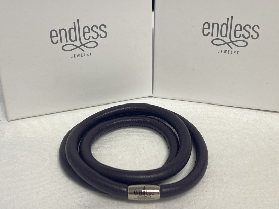 Endless Jewelry Collection by Jennifer Lopez 8" Hand Crafted Purple Triple Bracelet with Magnetic Si