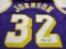 Magic Johnson of the LA Lakers signed autographed basketball jersey MAGIC Authentic Hologram 138
