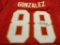 Tony Gonzalez of the KC Chiefs signed autographed football jersey PAAS COA 386