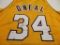 Shaquille O'Neal of the LA Lakers signed autographed basketball jersey PAAS COA 006