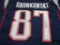 Rob Gronkowski of the New England Patriots signed autographed football jersey PAAS COA 450