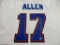 Josh Allen of the Buffalo Bills signed autographed white football jersey PAAS COA 397