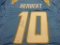Justin Herbert of the LA Chargers signed autographed blue football jersey PAAS COA 193