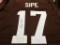 Brian Sipe of the Cleveland Browns signed autographed football jersey PAAS COA 069