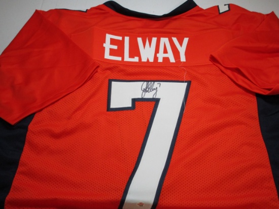 John Elway of the Denver Broncos signed autographed football jersey PAAS COA 948