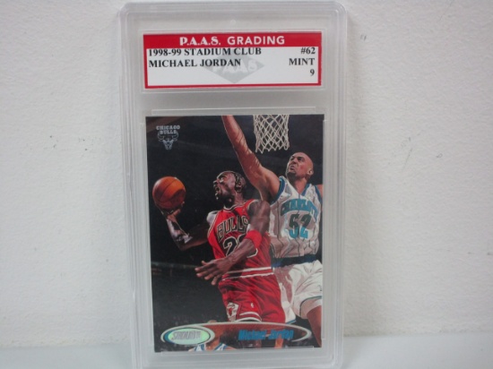 Michael Jordan Bulls 1998-99 Stadium Club #62 graded Mint 9