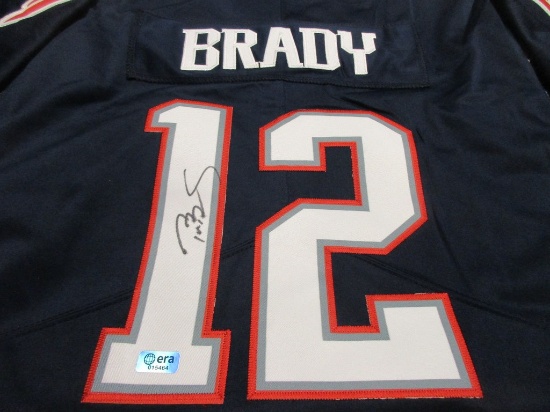 Tom Brady of the NE Patriots signed autographed football jersey ERA COA 464