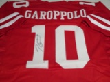 Jimmy Garoppolo of the San Francisco 49ers signed autographed football jersey PAAS COA 404