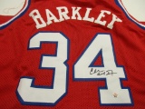 Charles Barkley of the Philadelphia 76ers signed autographed basketball jersey PAAS COA 101