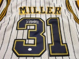 Reggie Miller of the Indiana Pacers signed autographed white basketball jersey PAAS COA 430