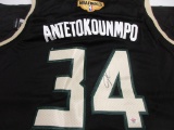 Giannis Antetokounmpo of the Milwaukee Bucks signed autographed basketball jersey PAAS COA 305