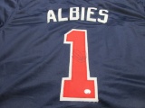 Ozzie Albies of the Atlanta Braves signed autographed baseball jersey PAAS COA 345