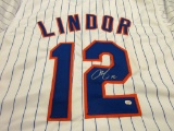 Francisco Lindor of the NY Mets signed autographed baseball jersey PAAS COA 167