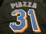 Mike Piazza of the NY Mets signed autographed baseball jersey PAAS COA 463