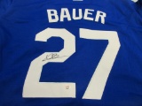 Trevor Bauer of the LA Dodgers signed autographed baseball jersey PAAS COA 922