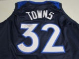 Karl Anthony Towns of the Minnesota Timberwolves signed auto basketball jersey PAAS COA 200