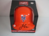 Francisco Lindor of the NY Mets signed autographed mini baseball helmet PAAS COA 720