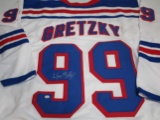 Wayne Gretzky of the NY Rangers signed autographed hockey jersey PAAS COA 990