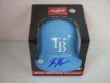Kevin Kiermaier of the Tampa Bay Rays signed autographed mini baseball helmet PAAS COA 750