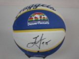 Nikola Jokic of the Denver Nuggets signed autographed logo mini basketball PAAS COA 644