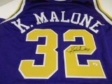 Karl Malone of the Utah Jazz signed autographed basketball jersey PAAS COA 444